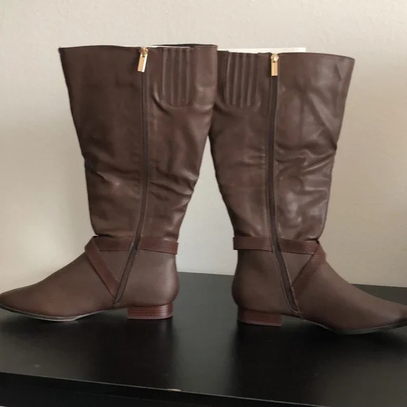 The Arizona Wide Calf Chocolate Riding Boot Sz 11W - Picture 6 of 6
